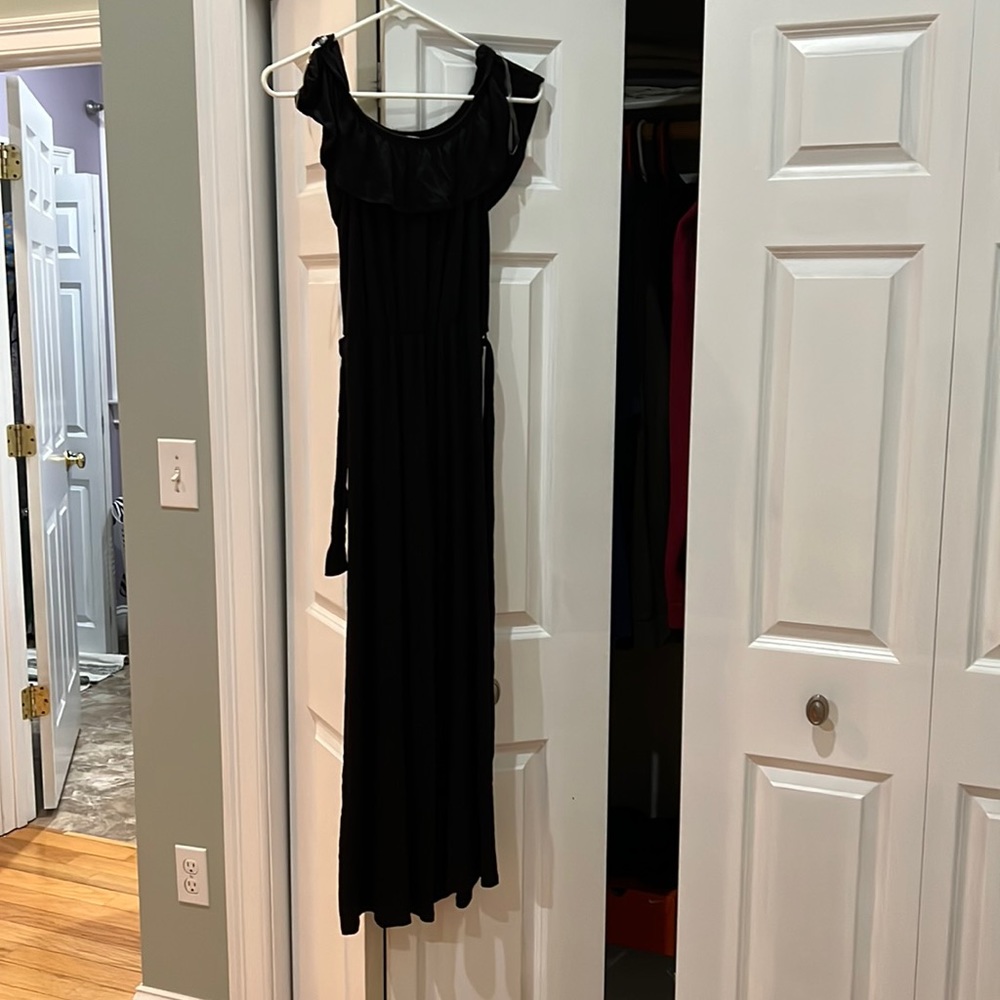 Black Off Shoulder Jumpsuit